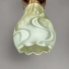 Art Nouveau Vaseline Glass Pendant Light (23125)