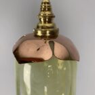 Art Nouveau Vaseline Glass Pendant Light (41052)