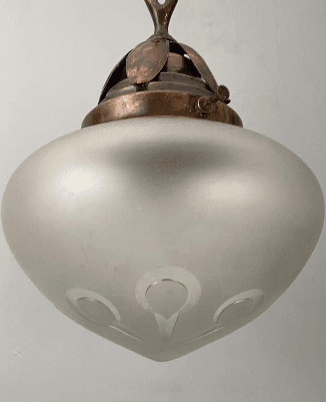 Art Nouveau Frosted Glass Pendant Light (32121)