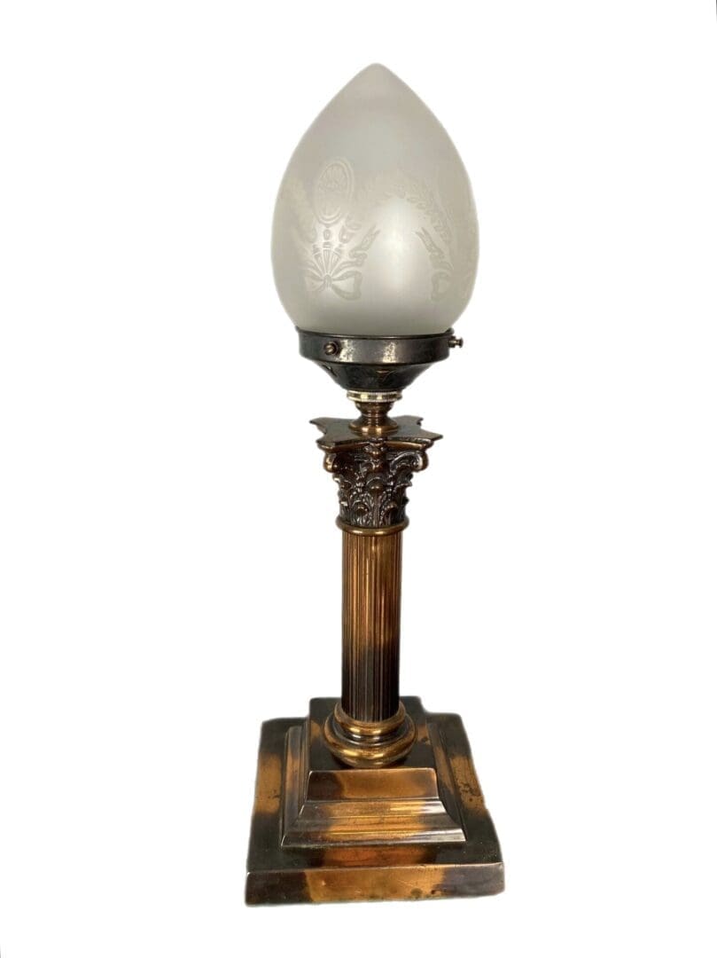 Short Corinthian Column Lamp in Copper (21359)