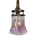 Art Nouveau Floral Cranberry Pendant Light (23054)