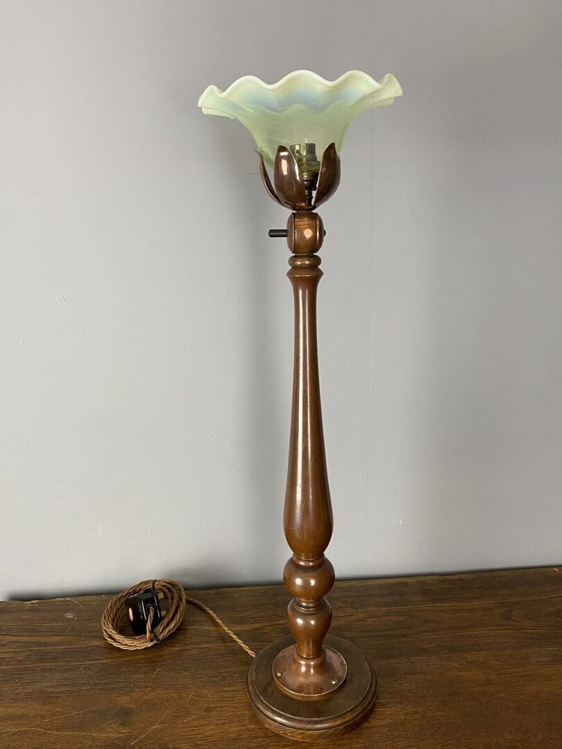 Antique torchiere shop table lamp