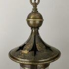 Arts and Crafts Brass Lantern with Frosted Glass (22397)