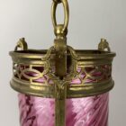 Art Nouveau Lantern with Cranberry Glass (22415)
