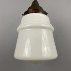 'Rutland' XL Art Deco White Glass Pendant Light (22455)