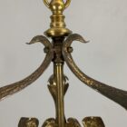 Original Arts and Crafts Crown Gallery with Vaseline Glass Shade (22446)