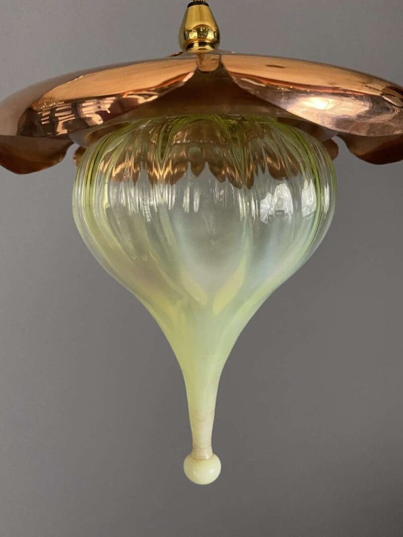 'Copper Bloom' Art Nouveau Pendant Light (41023)