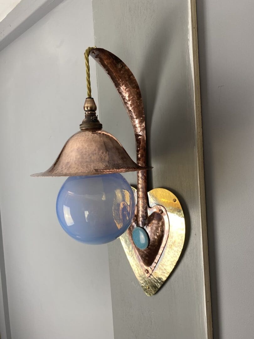 Hand Made Arts and Crafts Wall Light with Ruskin (41058) RESERVED