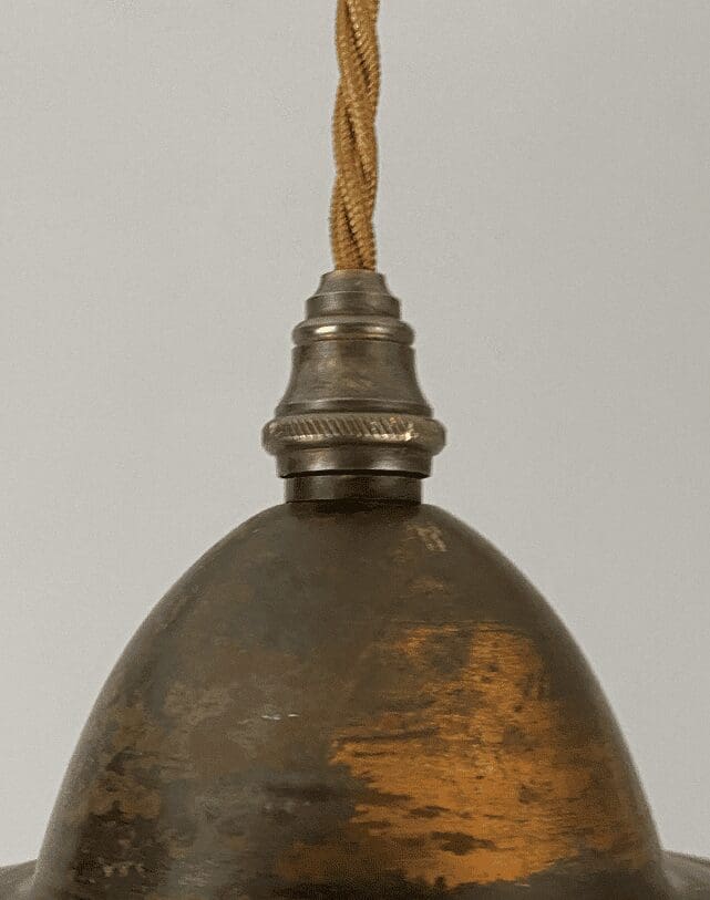 Small Art Nouveau Lantern with Vaseline Glass (22556)