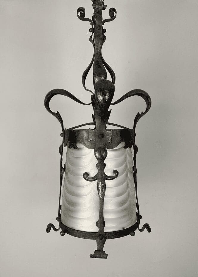 Arts and Crafts Lantern with Powell Glass (23131)