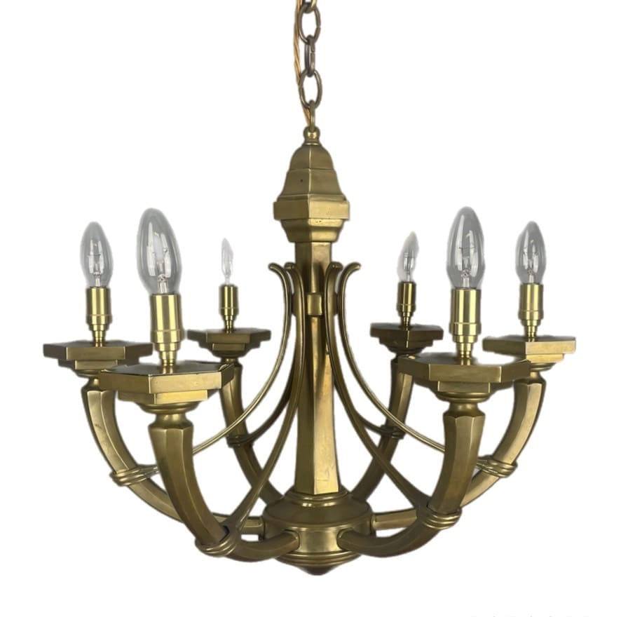 Italian Mid Century Brass Chandelier