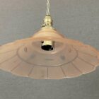 Vintage Pink Frosted Coolie Pendant Light (71001)