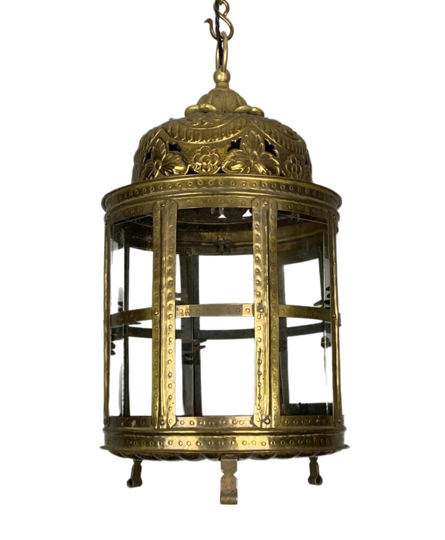 Large Vintage Moorish Brass Lantern (32180)