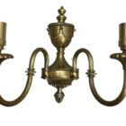 Solid Brass Regency Style Double Armed Wall Lights (41044)