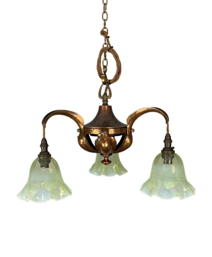 Copper Arts and Crafts Chandelier (32096)
