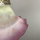 Antique Etched Vaseline Glass Pendant Light (23052)