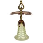 Antique Vaseline Glass Pendant Light (32204)