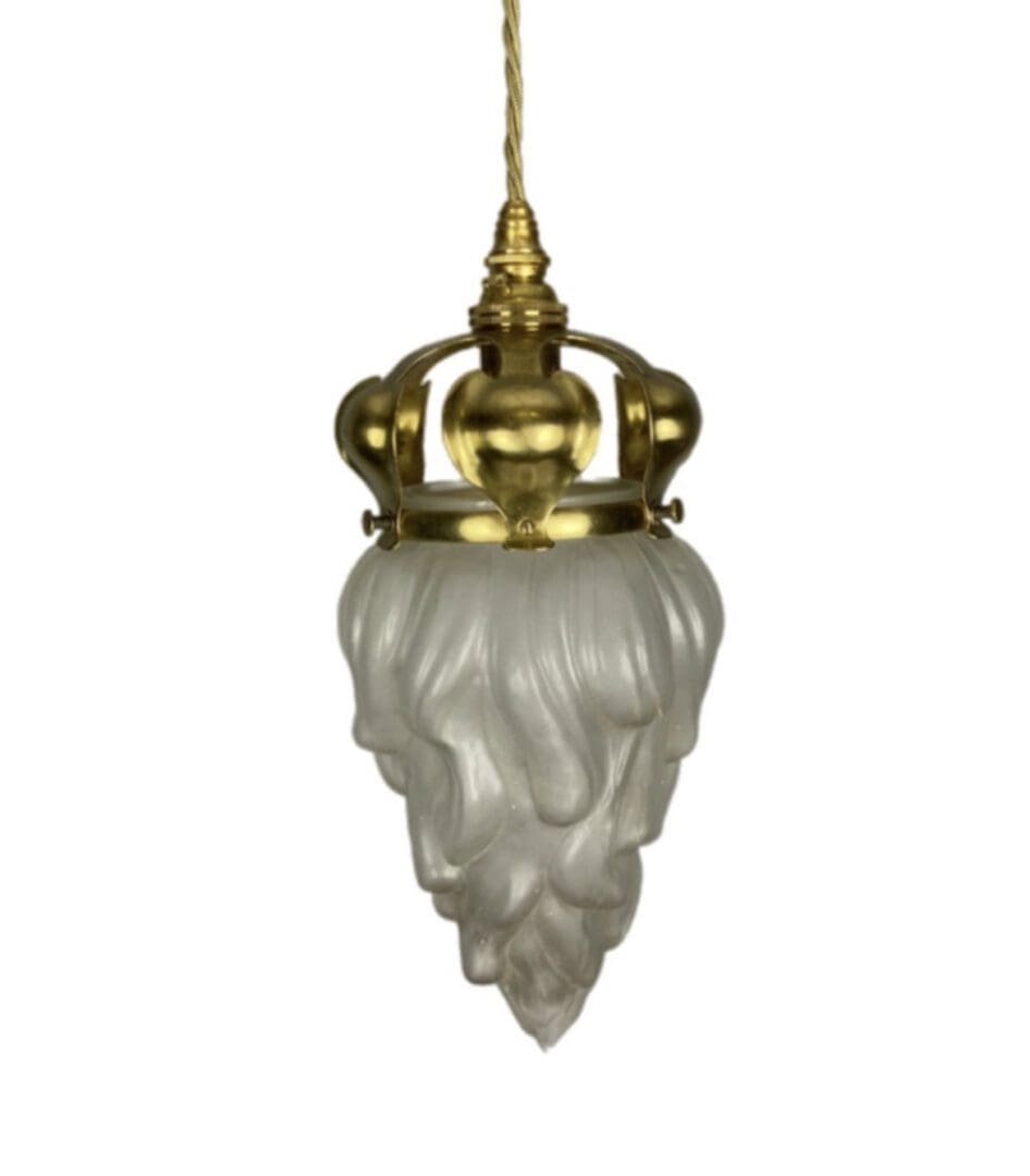 Frosted Glass Flame Pendant Light (41053)