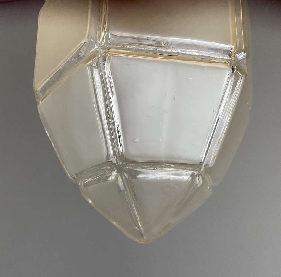 Small Pendant Light with Frosted Glass Squares (22007)