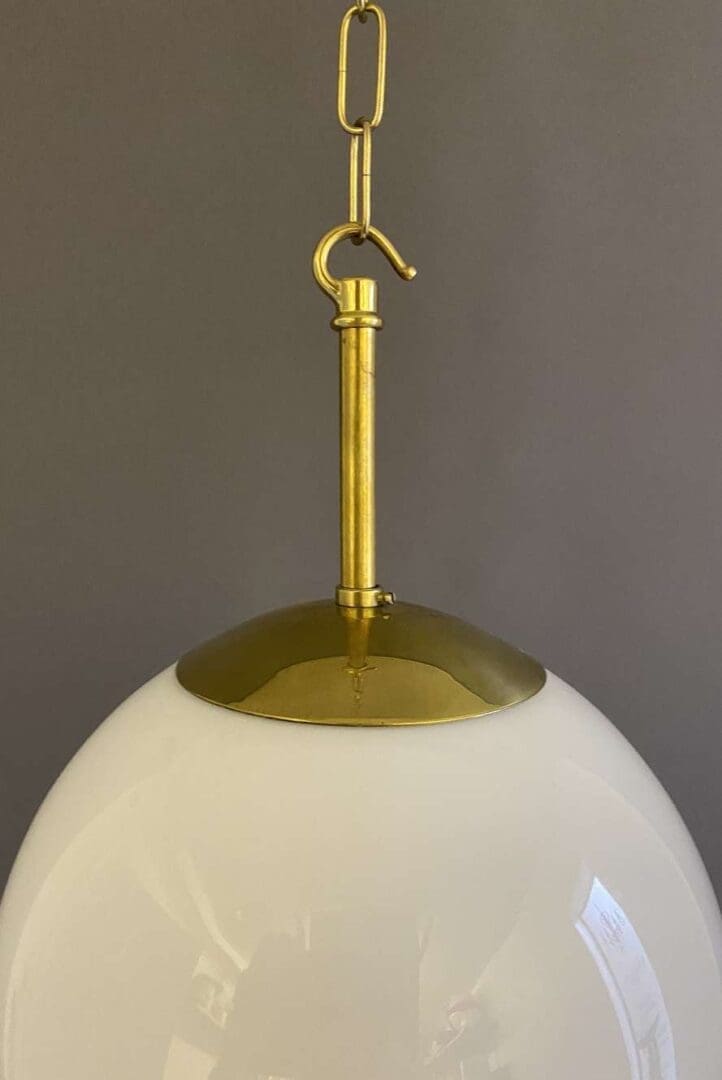 'David' 30cm Art Deco Opaline Globe Lights