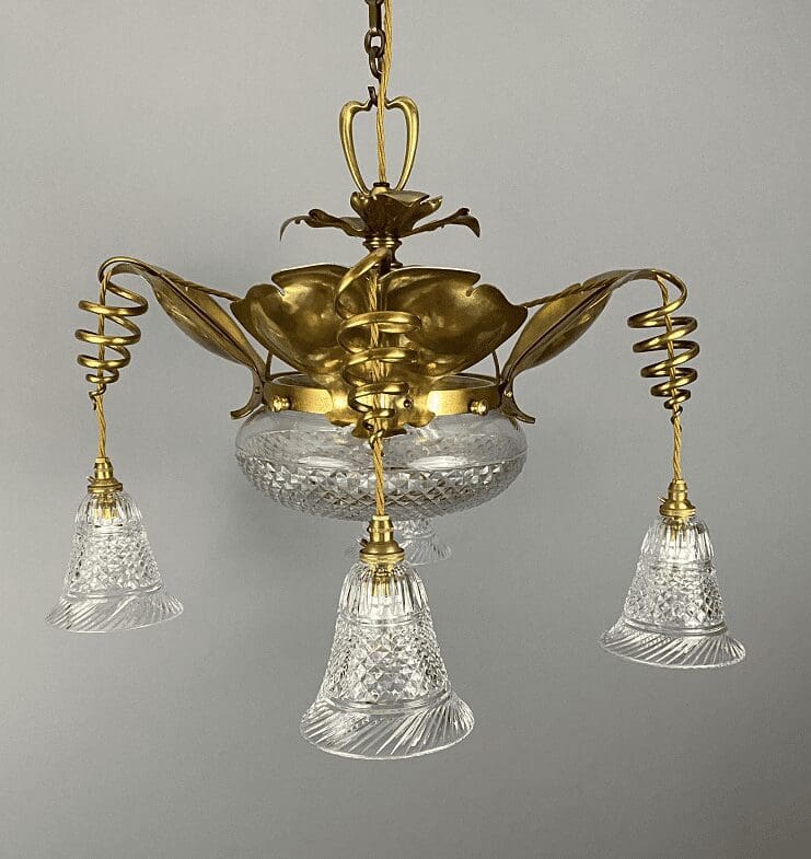 Art Nouveau Spring Chandelier - in Manner of WAS Benson (32155)