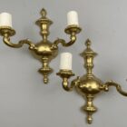 Antique Style Solid Brass Double Armed Wall Light (91056)