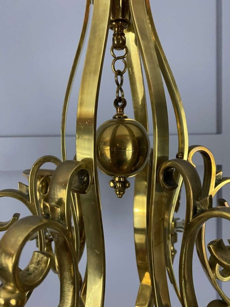 Heavy Brass Ceiling Candelabra (41006)