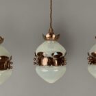 'The Ashby Crown' Opalescent Art Nouveau Style Pendant Light (32166)