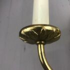 Antique Style Solid Brass Double Candle Wall Light (91005)