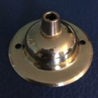 Small Vintage White Glass Pendant Light with Umbrella Detail Edge (41013)