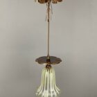 Art Nouveau Dragon Fly and Lily Pad Pendant Light (23050-1)