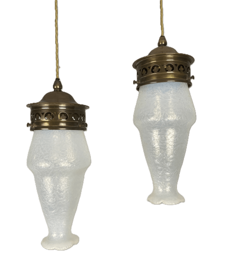 Art Nouveau Opalescent Crackle Glass (41062) Ashby Lighting