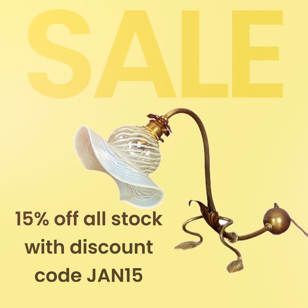 15% Discount of all Antique Lighting