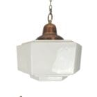 hexagonal opaline pendant light