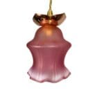 art nouveau cranberry glass pendant light