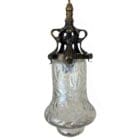 art nouveau iridescent glass pendant light