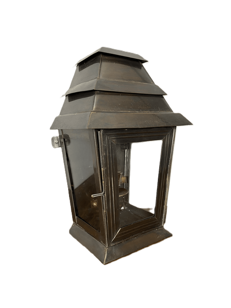 aged brass wall lantern