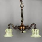 Art Nouveau Three Arm Chandelier