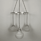 Arts and Crafts Nickel Plated Ring Chandelier