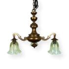 Antique Brass Art Nouveau Chandelier