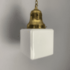 Art deco White Glass Cube Light