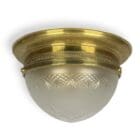 Large Flush Fitting Frosted Glass Ceiling Light