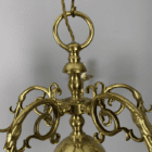 Five Arm Flemish Style Brass Chandelier