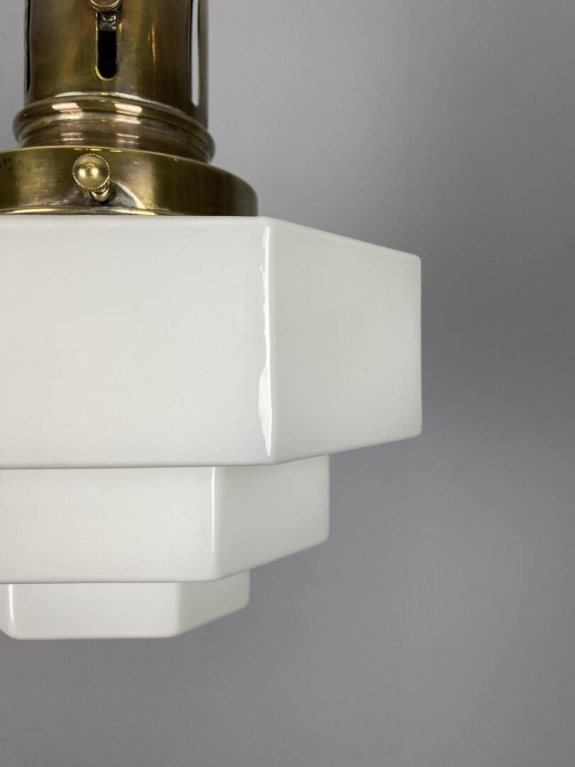 Small Hexagonal Art Deco Pendant Light
