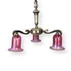 Nickel Plated Art Nouveau Chandelier