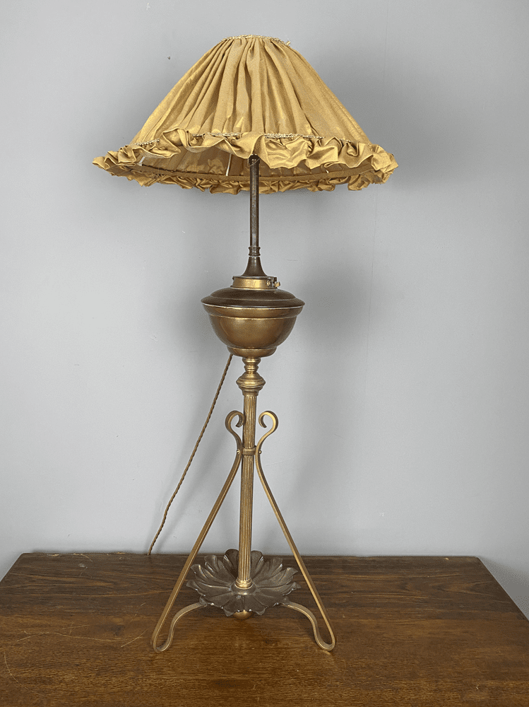 WAS Benson Arts and Crafts Converted Oil Lamp