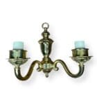 Antique Style Double Arm Brass Wall Light