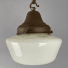Small Art Deco Opaline Glass Chapel Light