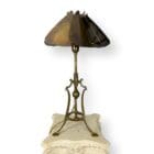 WAS Benson Rise and Fall Table Lamp with Reflector Shade