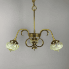 Vaseline Arts and Crafts Chandelier